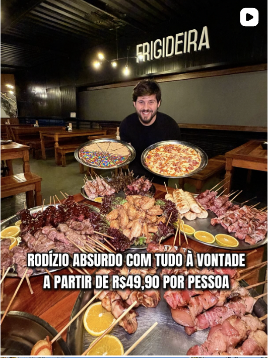 RODÍZIO COMPLETO COM ESPETINHO, PIZZA, SUSHI, HAMBÚRGUER, PASTEL E SORVETE À VONTADE EM AMERICANA! 😱🍢🍕🍣🍔🍦